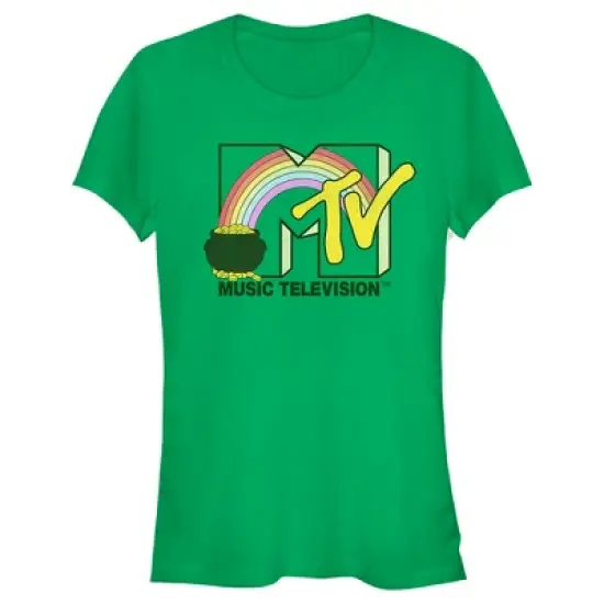 Junior's MTV St. Patrick's Day Pot of Gold Logo T-Shirt image {3}