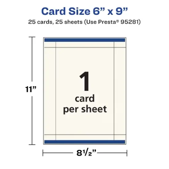 Avery Printable Rectangle Postcards with Sure Feed Technology, 6" x 9", Ivory Cardstock, Print-to-the-Edge, Laser/Inkjet Cards, 25 Total image {4}