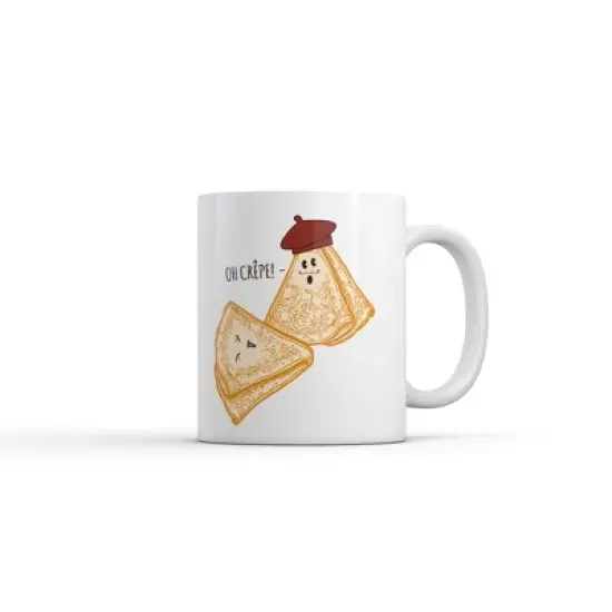 Crazy Dog Oh Crepe Mug Funny Sarcastic Graphic Novelty Coffee Cup-11oz image {6}