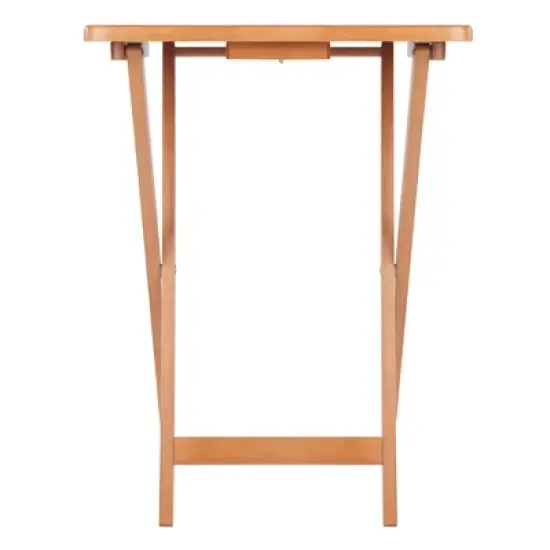 5pc Set Sophia Snack Tables Teak - Winsome image {13}