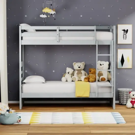 Glenwillow Home Plana Solid Wood Bunk Bed image {1}