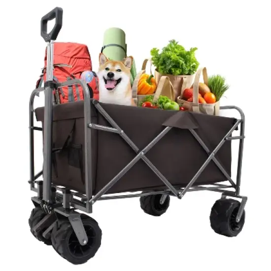 Anybear Outdoor Garden Kids Wagon Beach Trolley Big Wheels 150lbs Garden Cart image {7}