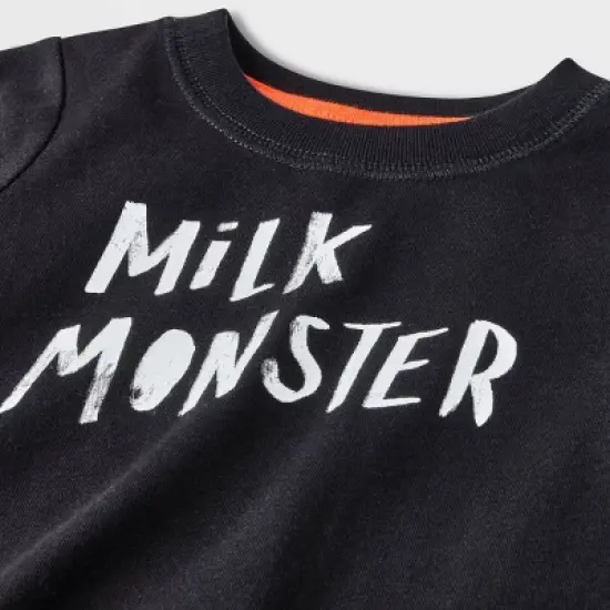 Baby 2pc Milk Monster Top & Bottom Set - Cat & Jack&trade; Black image {2}