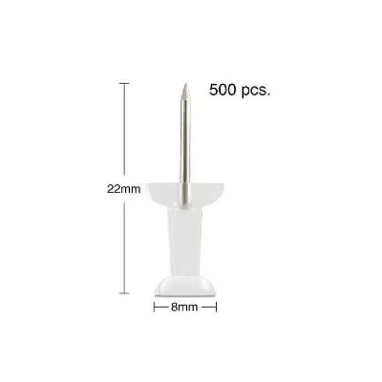 Staples Push Pins Clear 500/Tub 480117 image {1}