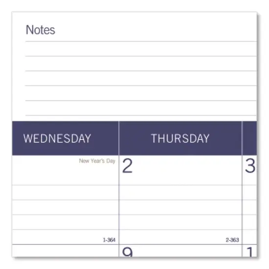 DuraGlobe Monthly Desk Pad Calendar, 22 x 17, White/Blue/Gray Sheets, Black Binding/Corners, 12-Month (Jan to Dec): 2026 image {1}