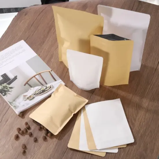 Unique Bargains Sealable Foil Lining Resealable Packaging Zipper Food Storage Pouches 50 Pcs image {3}