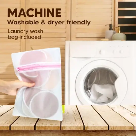 KeaBabies 14pk Soothe Reusable Nursing Pads for Breastfeeding, 4-Layers Organic Breast Pads, Washable Nipple Pads image {4}