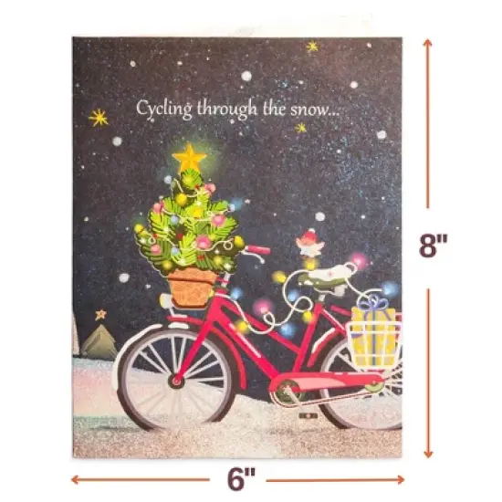 Frndly by Paper Love Christmas Bike Pop Up Christmas Card image {1}