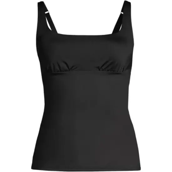 Lands' End Women's Square Neck Underwire Tankini Top Swimsuit Adjustable Straps image {4}