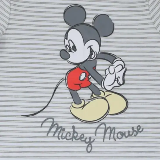 Disney Mickey Mouse Baby Bodysuit Pants Bib and Hat 4 Piece Outfit Set Newborn to Infant image {7}