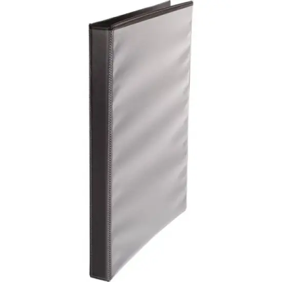 0.5" Ring Binder Clear View Black - up&up&trade;: Half Inch, 120 Sheet Capacity, 4 Pockets, Hard Cover image {1}