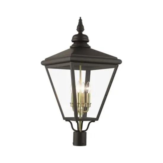 Livex Lighting Adams 4 - Light Post Light in  Bronze/Antique Brass image {4}