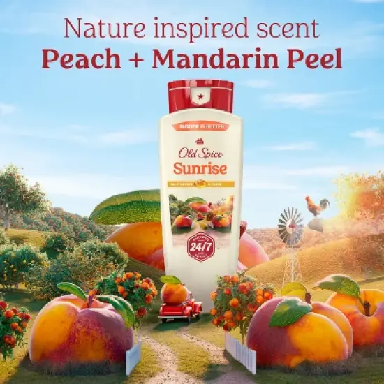 Old Spice Body Wash for Men - Sunrise - Peach & Mandarin Peel Scented - 18 fl oz image {4}