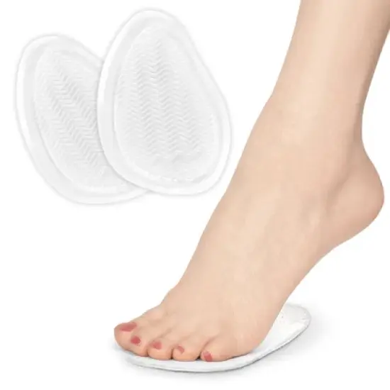 INSPIRE CHIC Gel High Heel Inserts Adhesive Rippled Insoles 2 Pairs image {5}