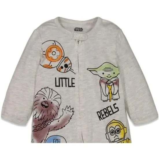 Star Wars Chewbacca R2- D2 Darth Vader Stormtrooper Baby 2 Pack Zip Up Long Sleeve Sleep N' Play Coveralls Newborn to Infant image {5}