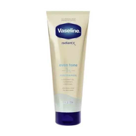 Vaseline Radiant X Even Tone Coconut Oil, Vitamin C & Peptides Body Lotion for Dry Skin - 7.5 fl oz image {7}
