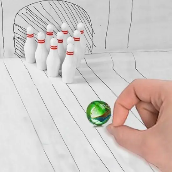 Kicko Miniature Bowling Game Set - 11 pieces White image {6}