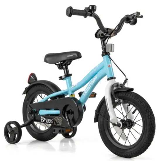 Costway 12"/14"/16"/18" Kids Bike for 3-4 Years Old Boys & Girls with Adjustable Seat Handbrake Reflectors Blue/Purple/Red image {10}