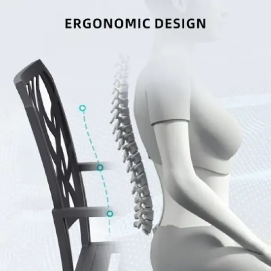 DOMETOUR 7Pcs Outdoor Patio Aluminum Dining Set, with 4 Dining Chairs & 2 Swivel Rockers, Branch-Like Backrest, Table with Umbrella Hole image {8}