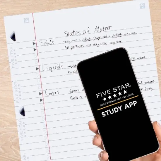 Five Star 80ct Wide Ruled Reinforced Filler Paper image {1}