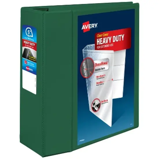 Avery Heavy-Duty Binder, 5" One Touch EZD Rings, Green (79111) image {6}