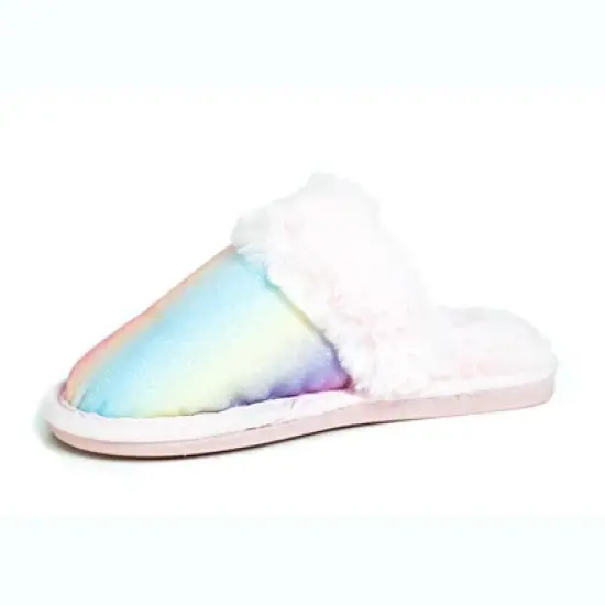 Limited Too Rainbow Sparkles Cozy Scuff Slippers For Girls image {6}
