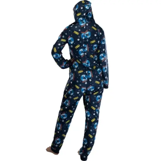 Polar Express Adult Believe Hooded One-Piece Footless Sleeper Union Suit image {2}