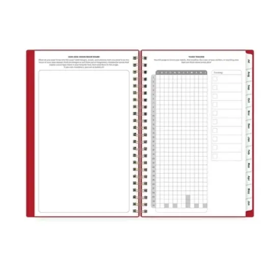 Blue Sky 5"x8" 2025-2026 Weekly/Monthly Wirebound Planner Solid Cherry Harvest Red image {7}