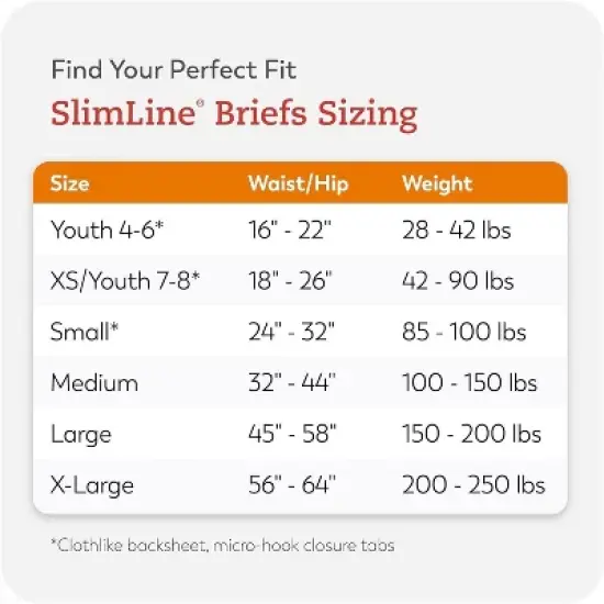 Tranquility Slimline Original Disposable Briefs, Multiple Sizes image {4}