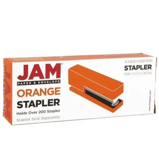 JAM Paper Stapler & Tape Dispenser Desk Set Orange image {2}