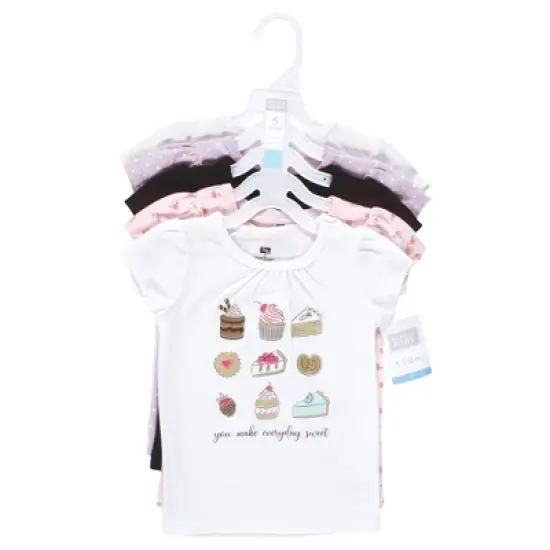 Hudson Baby Infant and Toddler Girl Short Sleeve T-Shirts, Bakery Tea Party image {1}