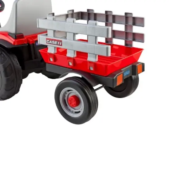 Peg Perego 6V Case Lil Tractor with Trailer Powered Ride-On - Red image {3}