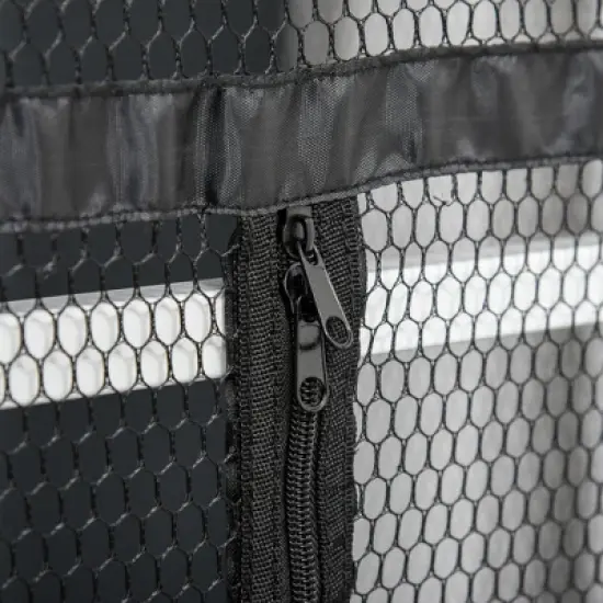 PawHut 79"H Cat House Kitten Enclosure Mesh Playpen Steel Frame with 3 Platforms, 2 Doors and 4 Sandbags for Stability, Indoor/Outdoor image {4}