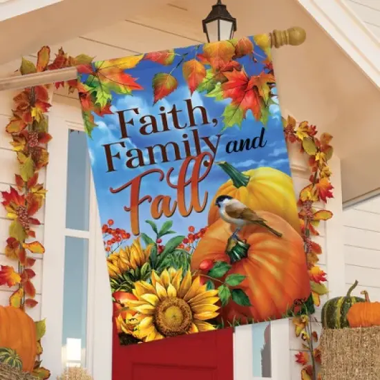 Briarwood Lane Double Sided House Flag 40x28 For Outdoor Faith Family and Fall For Fall House Flag image {3}