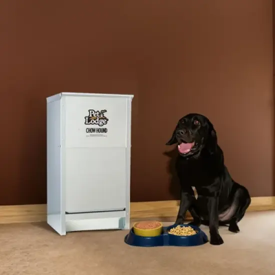 Little Giant CH25 Indoor and Outdoor Dry Food Automatic Heavy Gauge Steel Dog Feeder Chow Hound 25 Pound Capacity image {3}