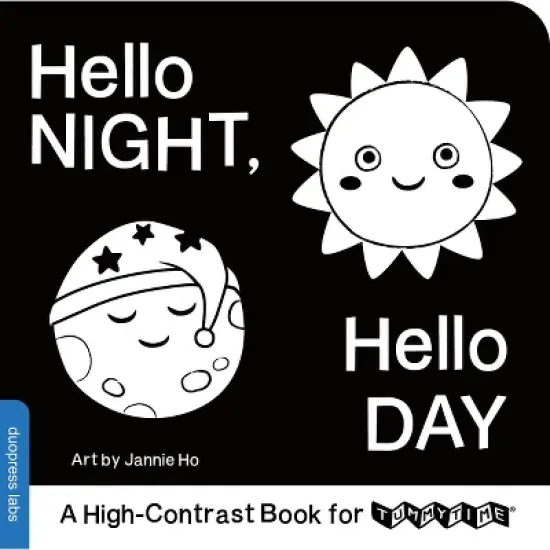 Hello Night, Hello Day - (High-Contrast Books) by  Duopress Labs (Board Book) image {1}
