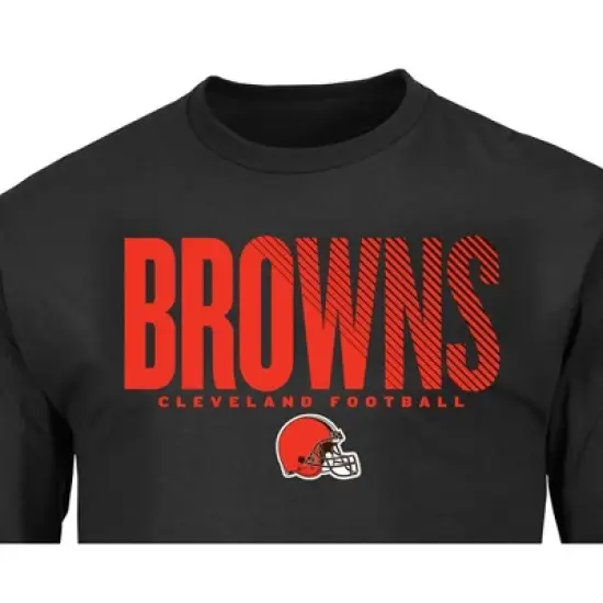 NFL Cleveland Browns Black Long Sleeve Core Big & Tall T-Shirt image {2}