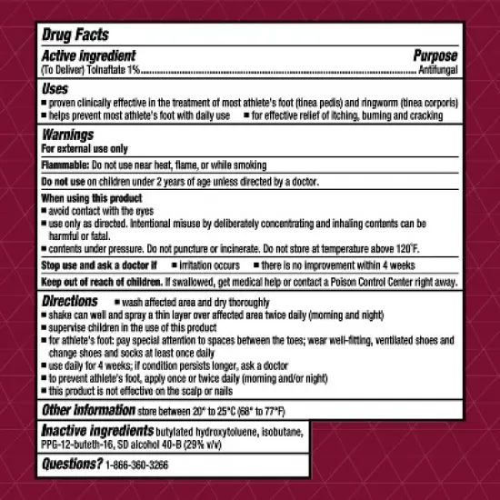 Tinactin Antifungal Spray Liquid Tolnaftate Athlete's Foot Treatment - 5.3oz image {6}