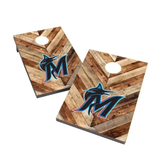 MLB Miami Marlins 2'x3' Cornhole Bag Toss Game Set image {1}
