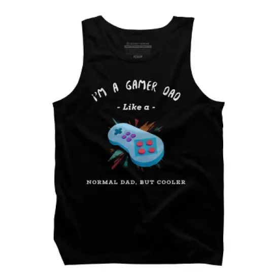 Men's Design By Humans Gamer Dad Like A Normal Dad, But Cooler By KaiHamilton Tank Top image {2}