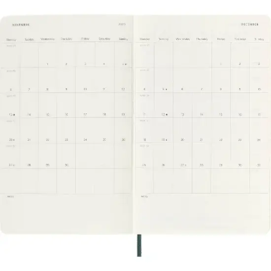 Moleskine 2024 Weekly Planner Large 8.27"x5.1" Forest Green image {3}