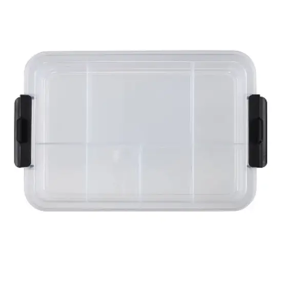 Farberware 7.8"x12.7" Snackle Box: Clear Plastic Food Storage Container with Locking Lid, Dishwasher-Safe, 170 Volume Capacity image {5}