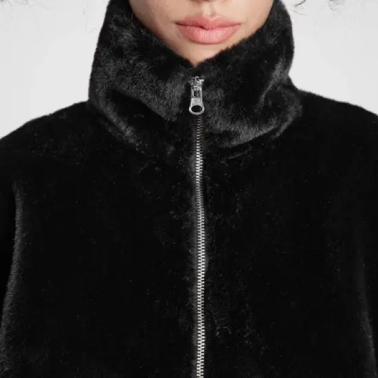 Women's Zip-Front Faux Fur Jacket - Wild Fable&trade; image {5}