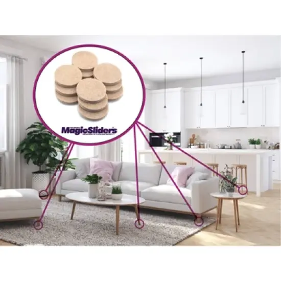 Magic Sliders 32pk 1" Heavy Duty Self-Stick Felt Pads image {3}