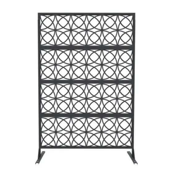 Metal Privacy Screen - Rust-Proof Scroll Design for Yard, Flower Bed Borders & Patio Dividers, Snap-Together Installation image {9}