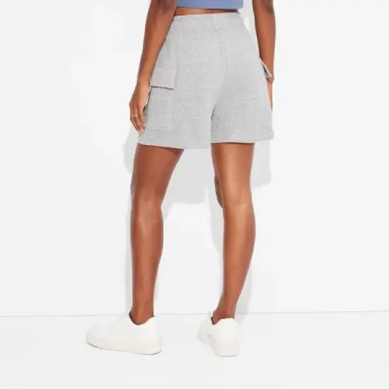 Women's Mid-Rise Cargo Sweat Shorts - Wild Fable&trade; image {2}