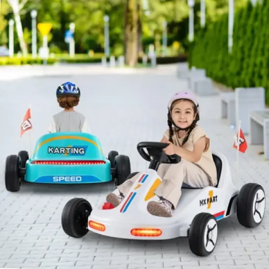 Infans 12V Kids Electric Go Kart 7AH Battery Powered Ride on Race Toy w/ Remote Control image {2}