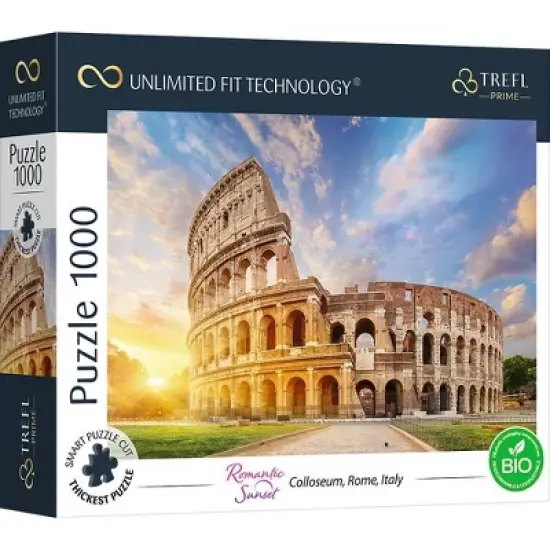 Trefl Romantic Sunset: Colloseum Rome Italy Jigsaw Puzzle - 1000pc image {1}
