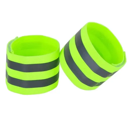 Unique Bargains Reflective Bands for Wrist Reflective Wristbands High Visibility Night Safety Cycling Reflector Tape Straps Bracelet 4 Pcs image {4}
