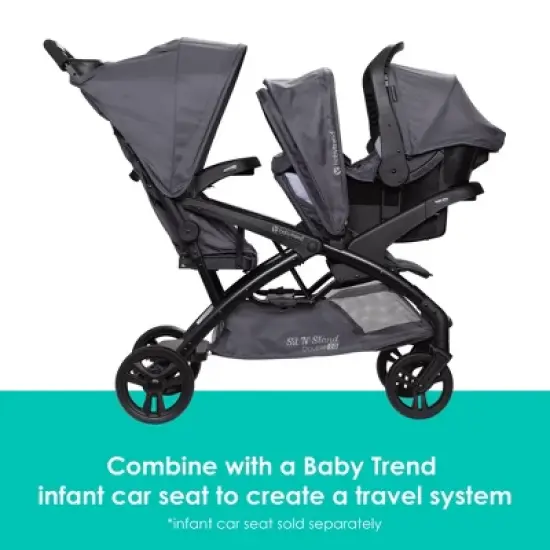 Baby Trend Sit N Stand Double 2.0 Stroller - Dash Gray image {4}